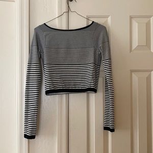 Classic Black and White Crop Top